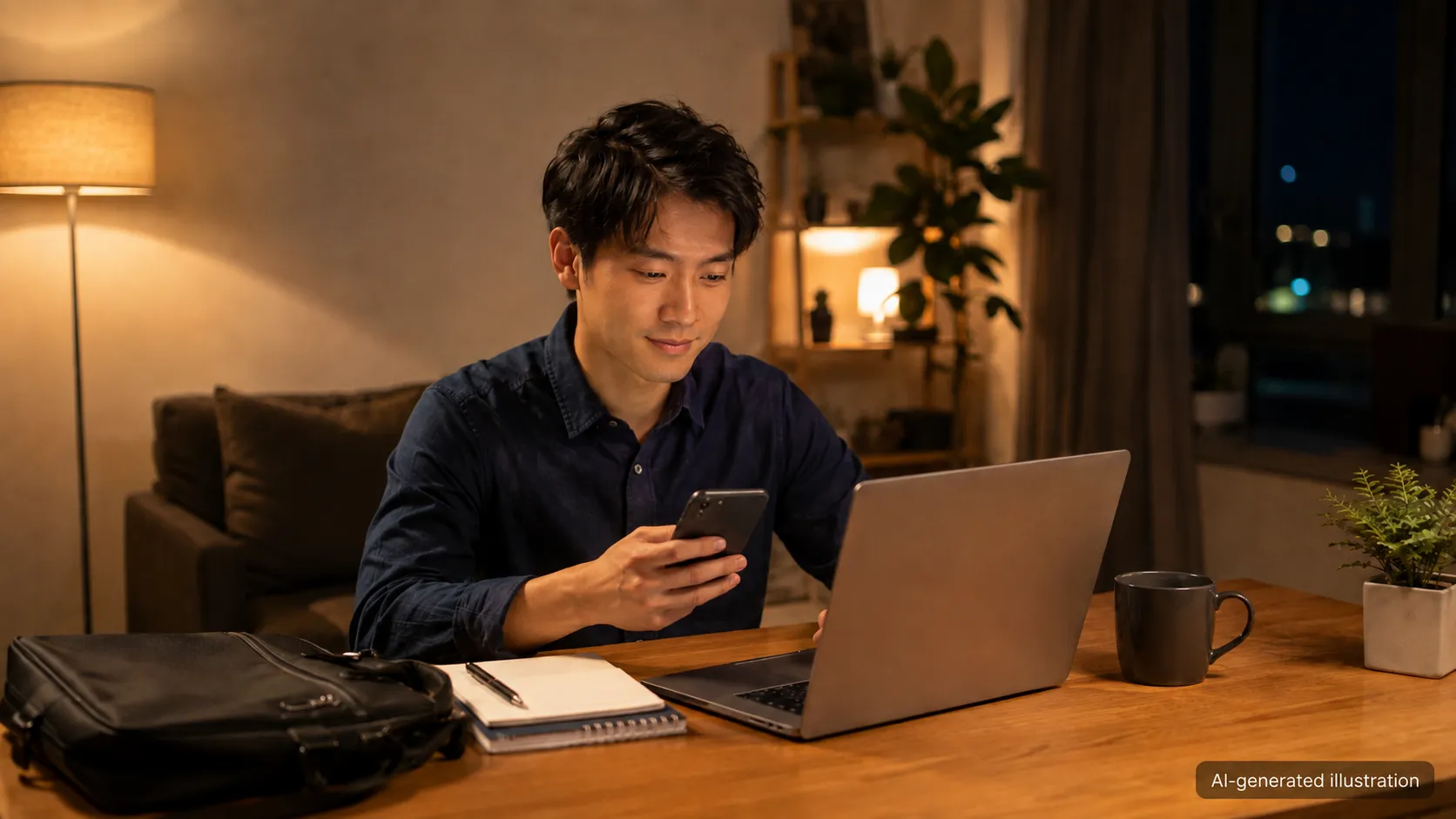 Person making extra income online after working a full-time job